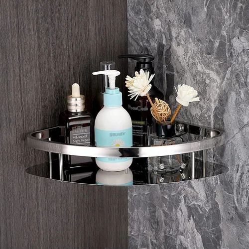 1 Tier Stainless Steel Corner Shelf, photo 3