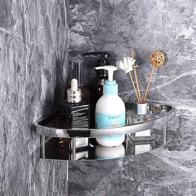 1 Tier Stainless Steel Corner Shelf, photo 2