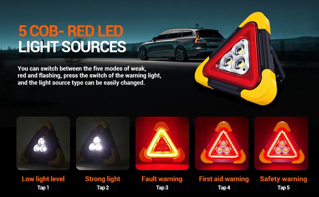 2-in-1 Emergency Hazard Light & Heavy-Duty Floodlight