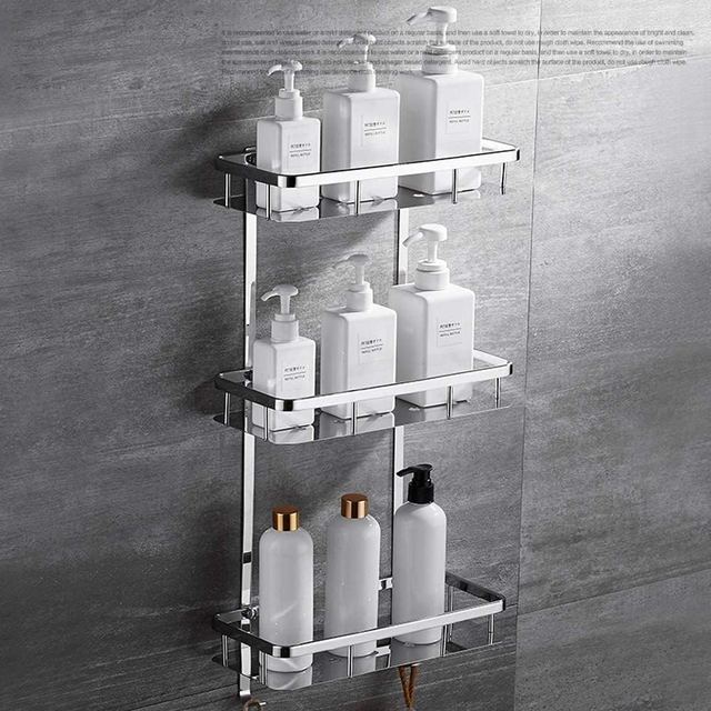 3 Tier Stainless Steel Bathroom Shelf