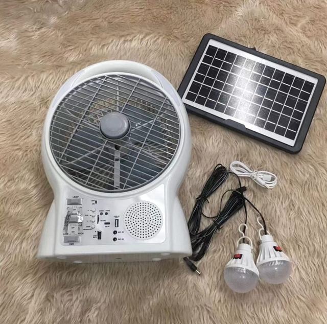 8" Solar Rechargeable Box Fan