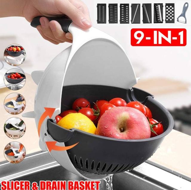 9 In 1 Vegetable Slicer & Drainer