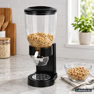 Black Countertop Cereal Dispenser