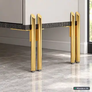 Gold-Tone Iron Cabinet Legs