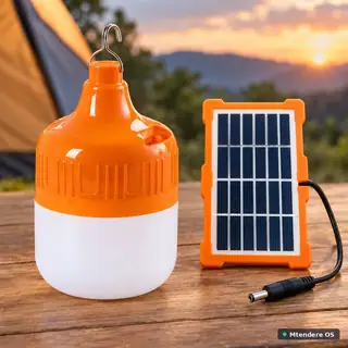 Orange Hanging Solar Lamp Set