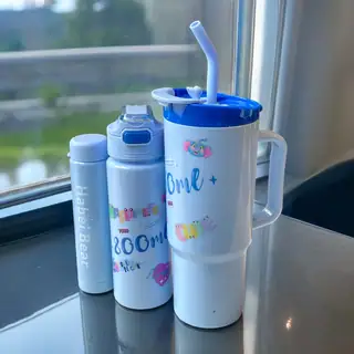 3-In-1 Habei Bear Water Bottle Set