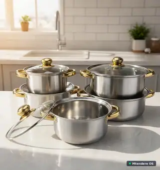 Elegant Gold-Accent Cookware Set