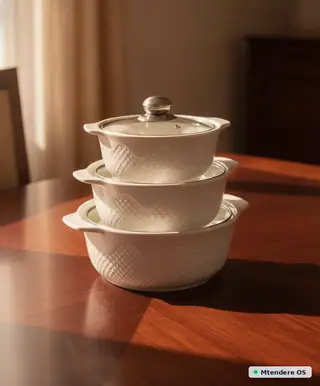 Elegant Stackable Ceramic Casseroles