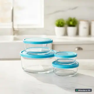 4-Piece Glass Storage Set