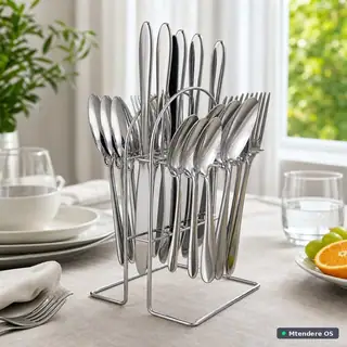 Assorted Cutlery Set with Stand