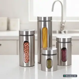 Four-Piece Window Canister Set