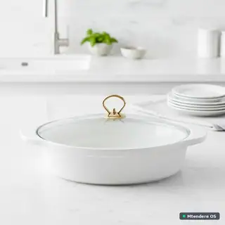 White Oval Covered Serving Dish