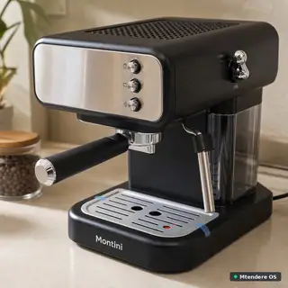 Montini Black Espresso Machine