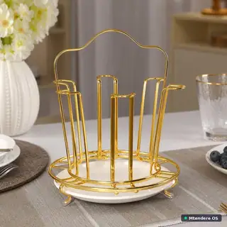 Gold Countertop Mug Holder