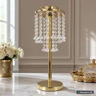 Gold Crystal Beaded Display Stand