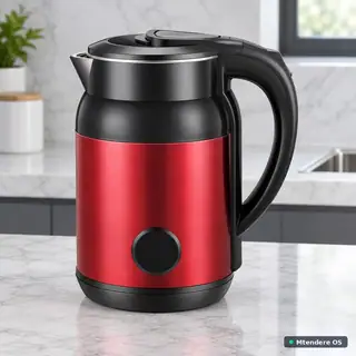 Red Stainless Steel Cordless Kettle