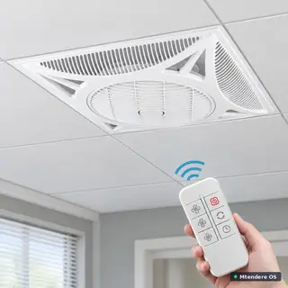 Remote-Controlled Ceiling-Mounted Fan