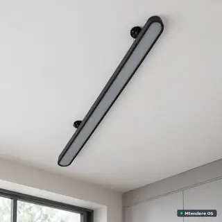 Black Linear Ceiling Light Fixture