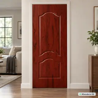 Reddish Brown Two-Panel Door
