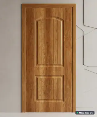 Brown Woodgrain Arched Panel Door