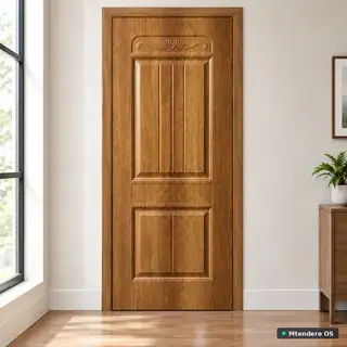 Brown Woodgrain Decorative Panel Door