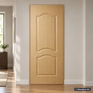 Light Wood-Look Two-Panel Door Slab