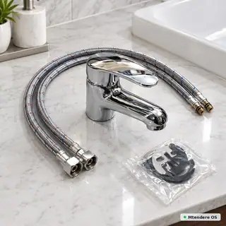 Chrome-Colour Single-Lever Basin Mixer Tap