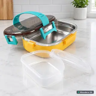 Handled Lunch Box with Metal Insert