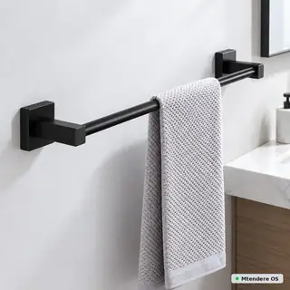 Black Wall Mounted Towel Bar