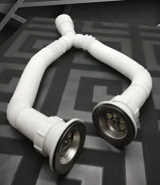 Flexible Double Sink Drain Pipe