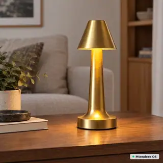 Gold-Tone Rechargeable Touch Table Lamp