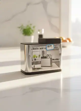 Sleek Stainless Steel Knife Organizer