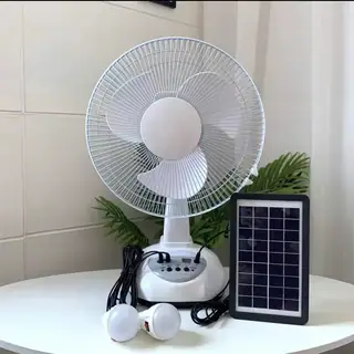 12" Portable Solar Table Fan