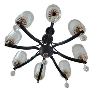 Luxury Crystal Matte Black Chandelier
