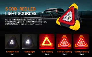 2-in-1 Emergency Hazard Light & Heavy-Duty Floodlight