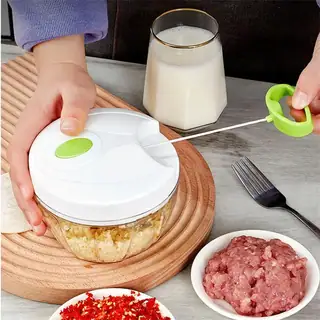 Manual Mini Food Grinder - Green Pull