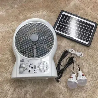 8" Solar Rechargeable Box Fan