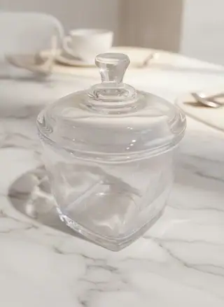 Elegant Square Glass Canister