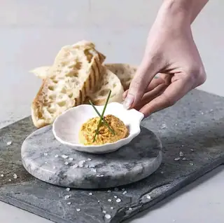 4 Ceramic Seasoning Plates