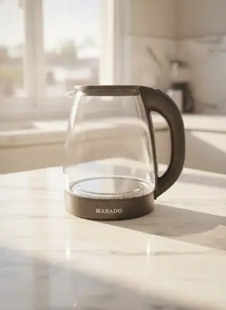 MARADO Modern Glass Electric Kettle - Brown