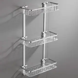 Aluminum Bathroom Shelf - 3 Tier