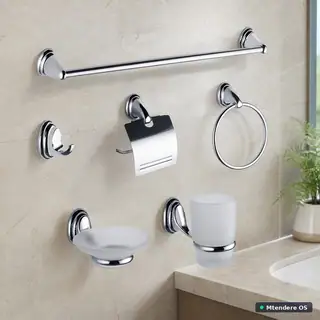 Six-Piece Bathroom Accessory Set