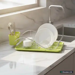 Lime Green Dish Drying Rack