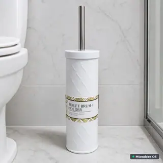 White Toilet Brush Holder