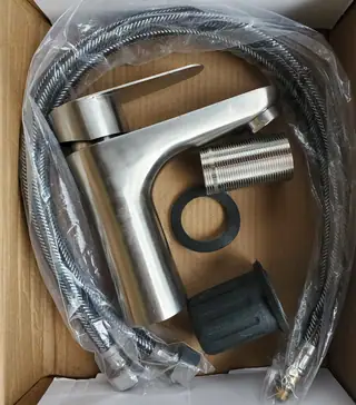 Hand Wash Basin Mixer - Curved Lever