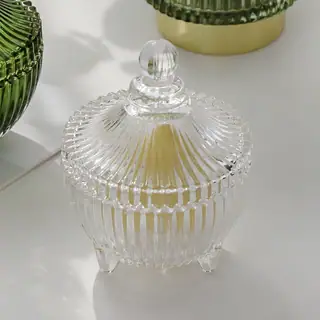 Tripod Glass Storage Jar