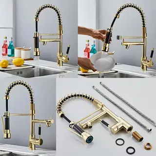 Gold Spring Pull Down Faucet