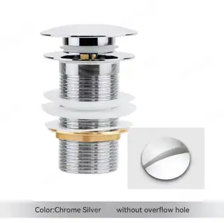 Basin Drain Waste Stopper - No Overflow Hole