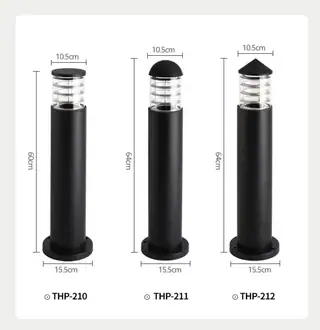 Outdoor Electric Bollard Lights - Three Top Styles