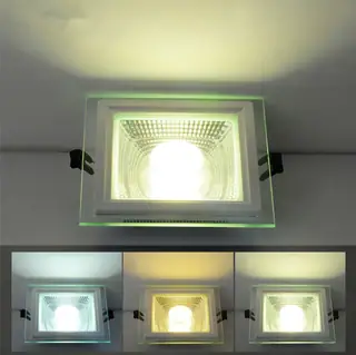 Super Bright Glass LED Downlights - Square